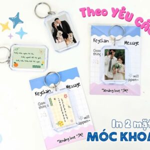 Móc khoá in ảnh, thông điệp - Theo yêu cầu