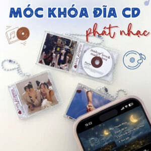 Móc khoá đĩa nhạc CD - In ảnh, ghép nhạc theo yêu cầu